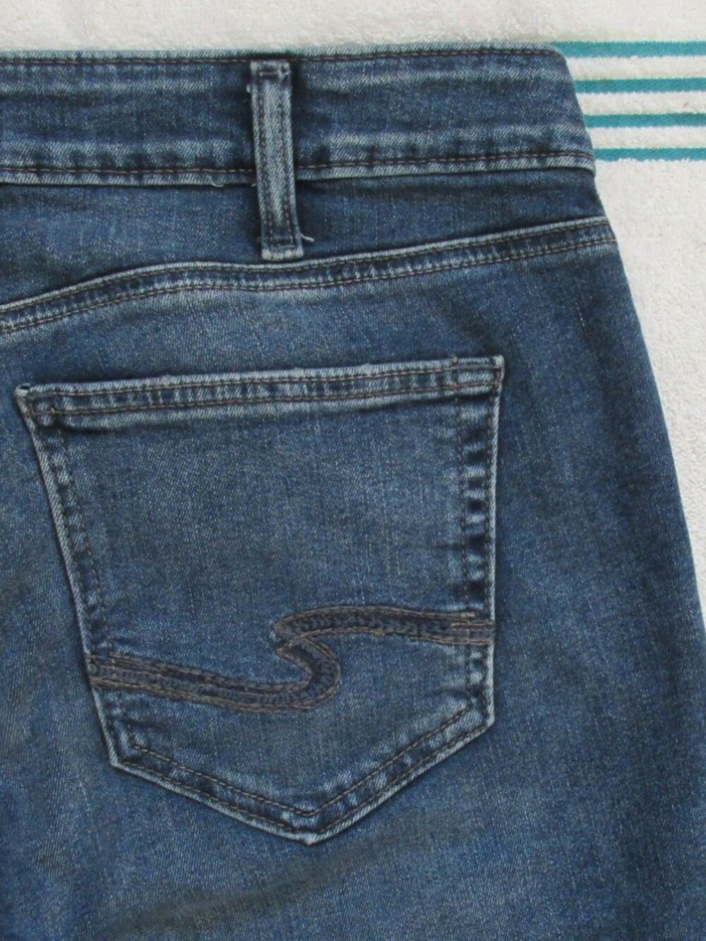 SILVER Jeans Size 34 SUKI Capri Denim - Picture 5 of 8